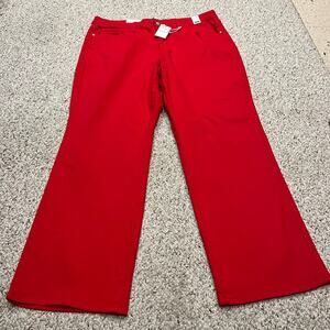 NWT Judy Blue Garment Dyed 90s Straight Jeans Sz 22W Red Classic Casual